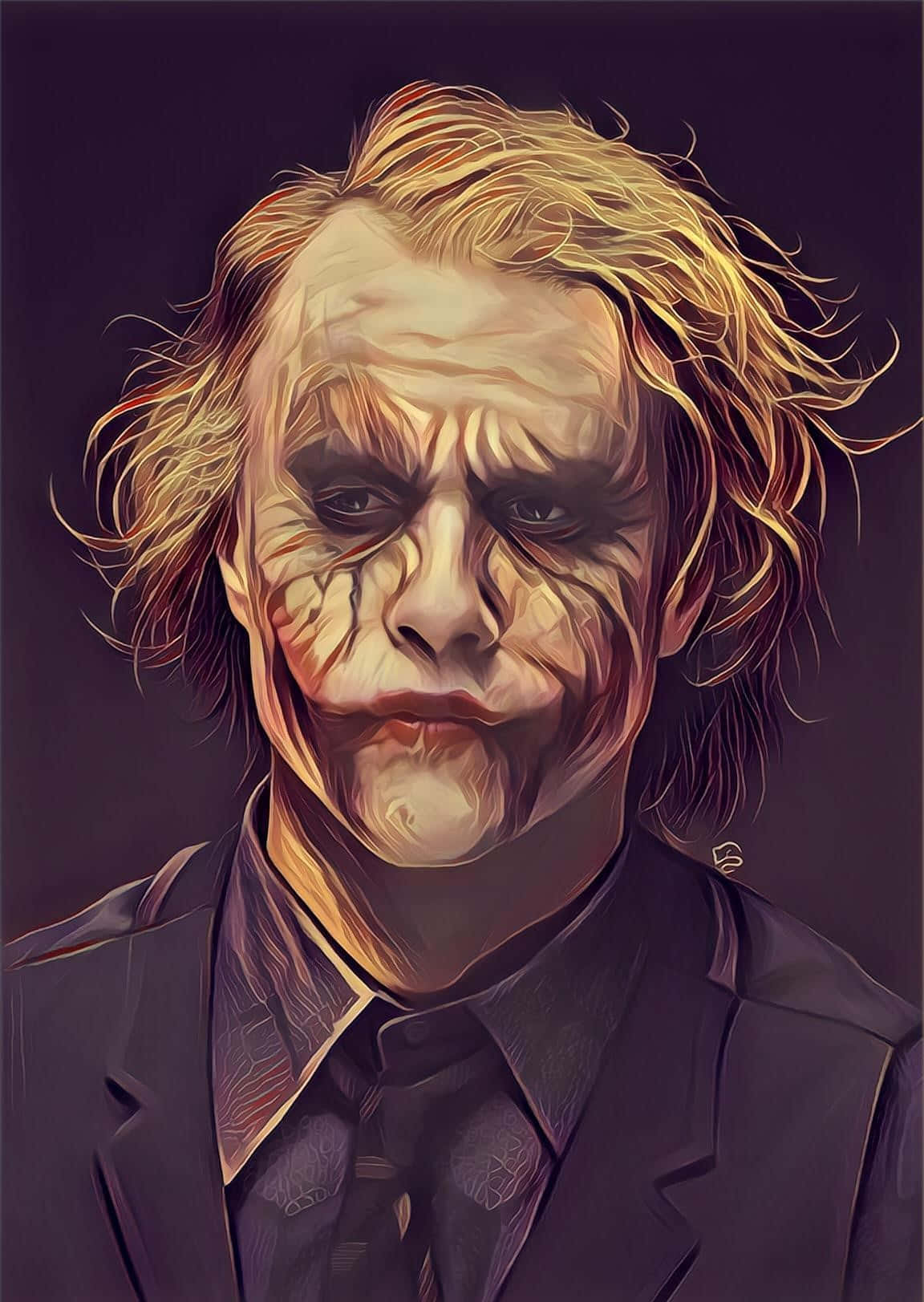 The Joker's Artistic Madness Wallpaper