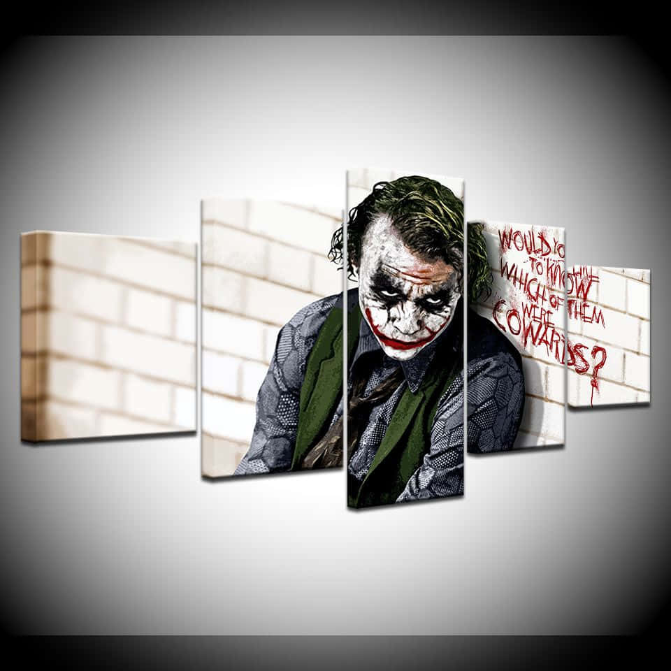 Intriguing Joker Painting Showcasing Intensity and Chaos Wallpaper