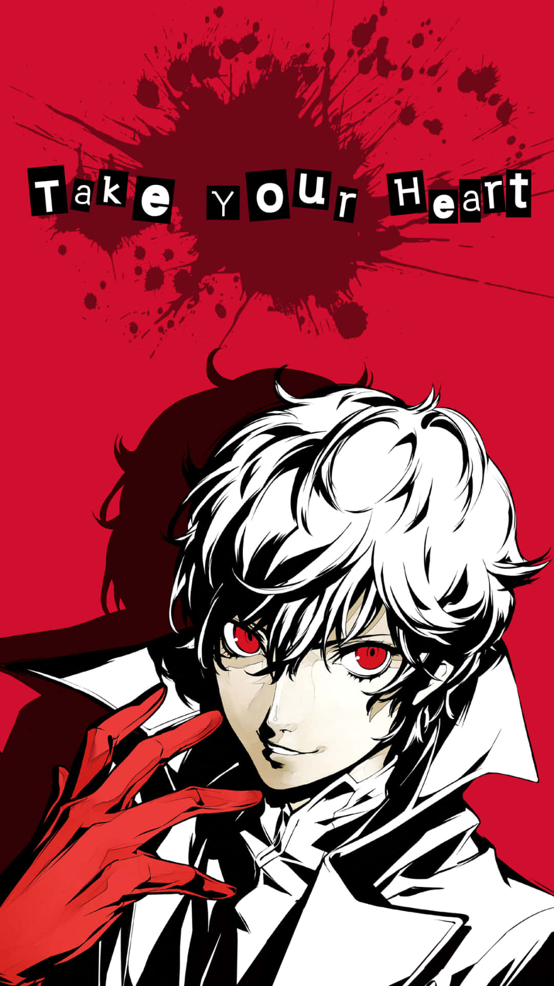Joker Persona 5 Red And White Wallpaper