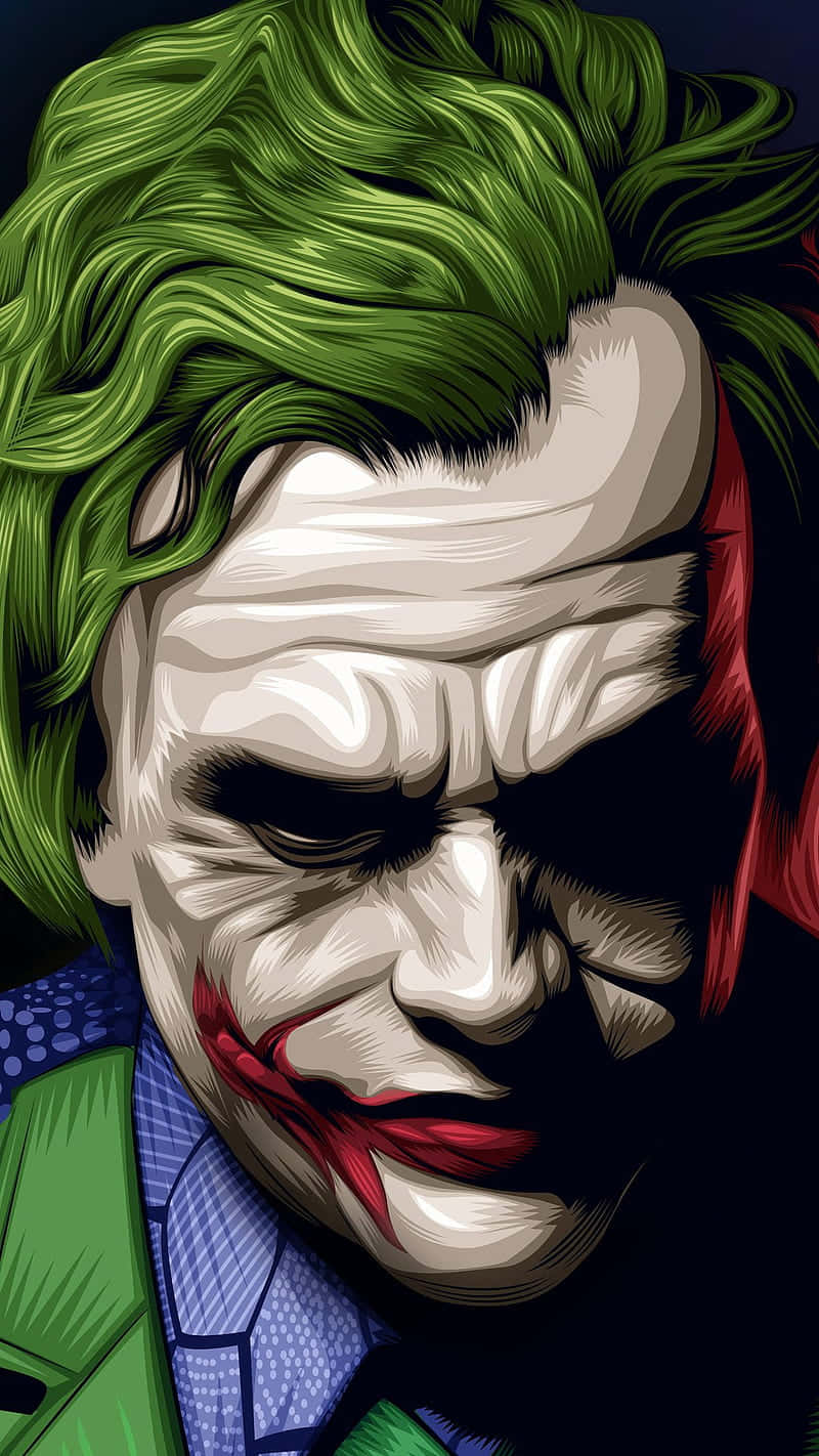 Joker Pfp Face Close Up Wallpaper