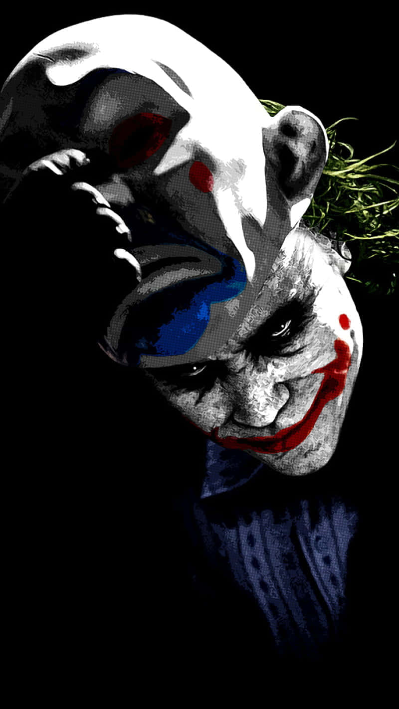 Joker Pfp Pulling Off Mask Wallpaper
