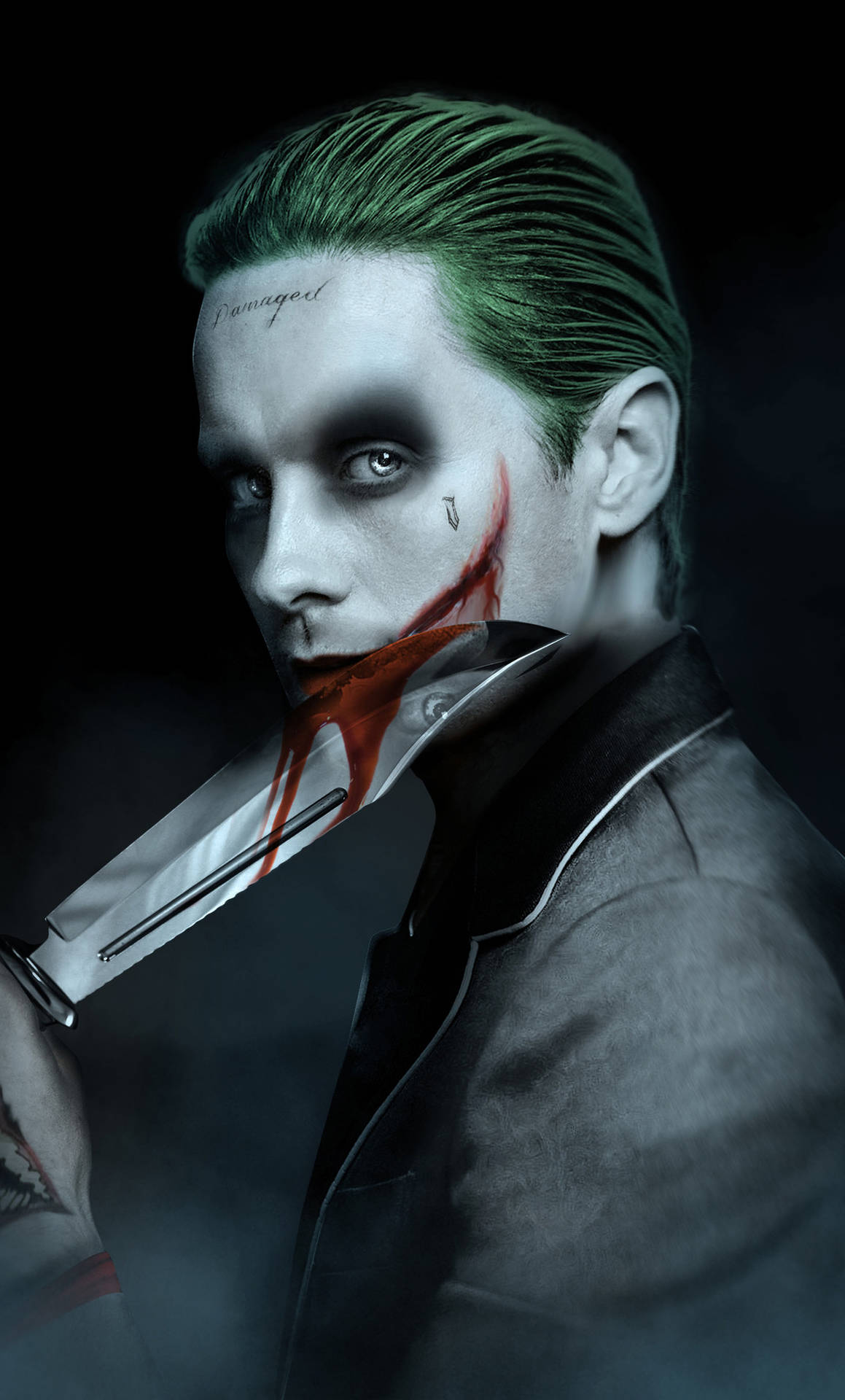 Jokertelefonbakgrund Med Jared Leto. Wallpaper