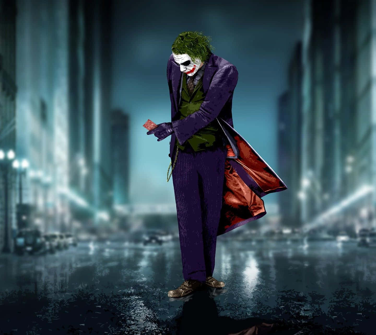 Joaquin Phoenix as Arthur Fleck in the 2019 psychological thriller Joker. Wallpaper