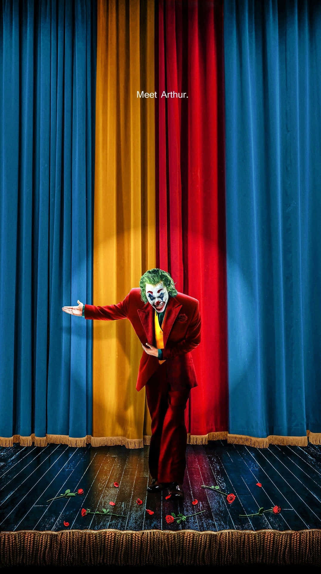 A Clown Is Standing On A Stage Wallpaper