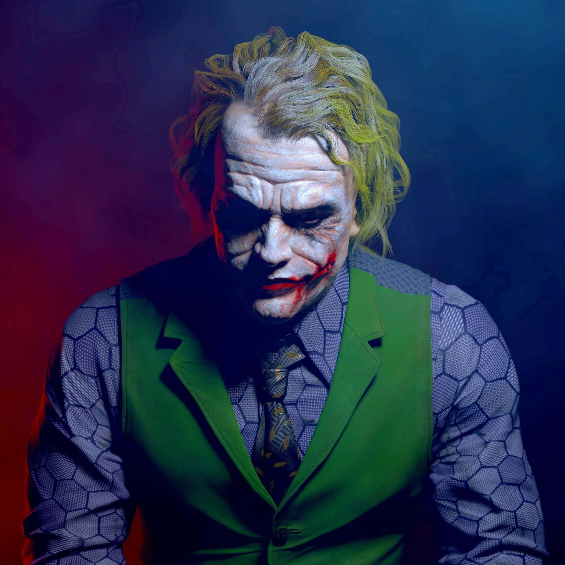 Kombinerer latter og skræk - Joaquin Phoenix stjerne som The Joker. Wallpaper