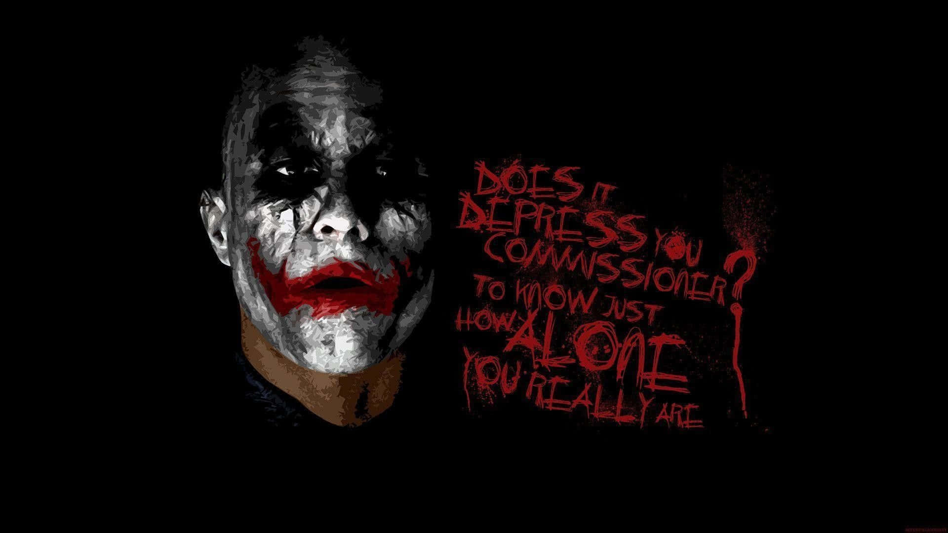 Joker Questioning Aloneness Wallpaper