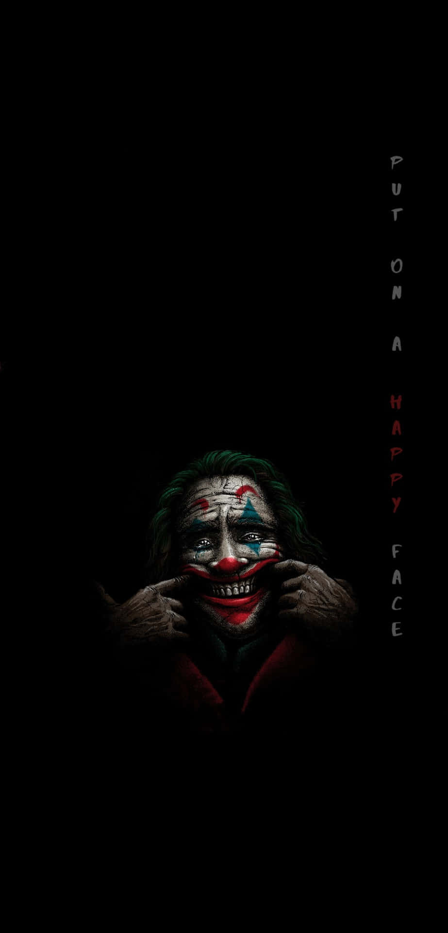 The Dark Knight's Joker Smiling with Famous Quotes Wallpaper