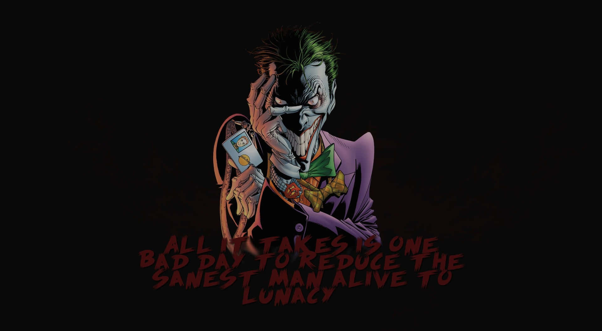 Dark Joker with Famous Quote Wallpaper