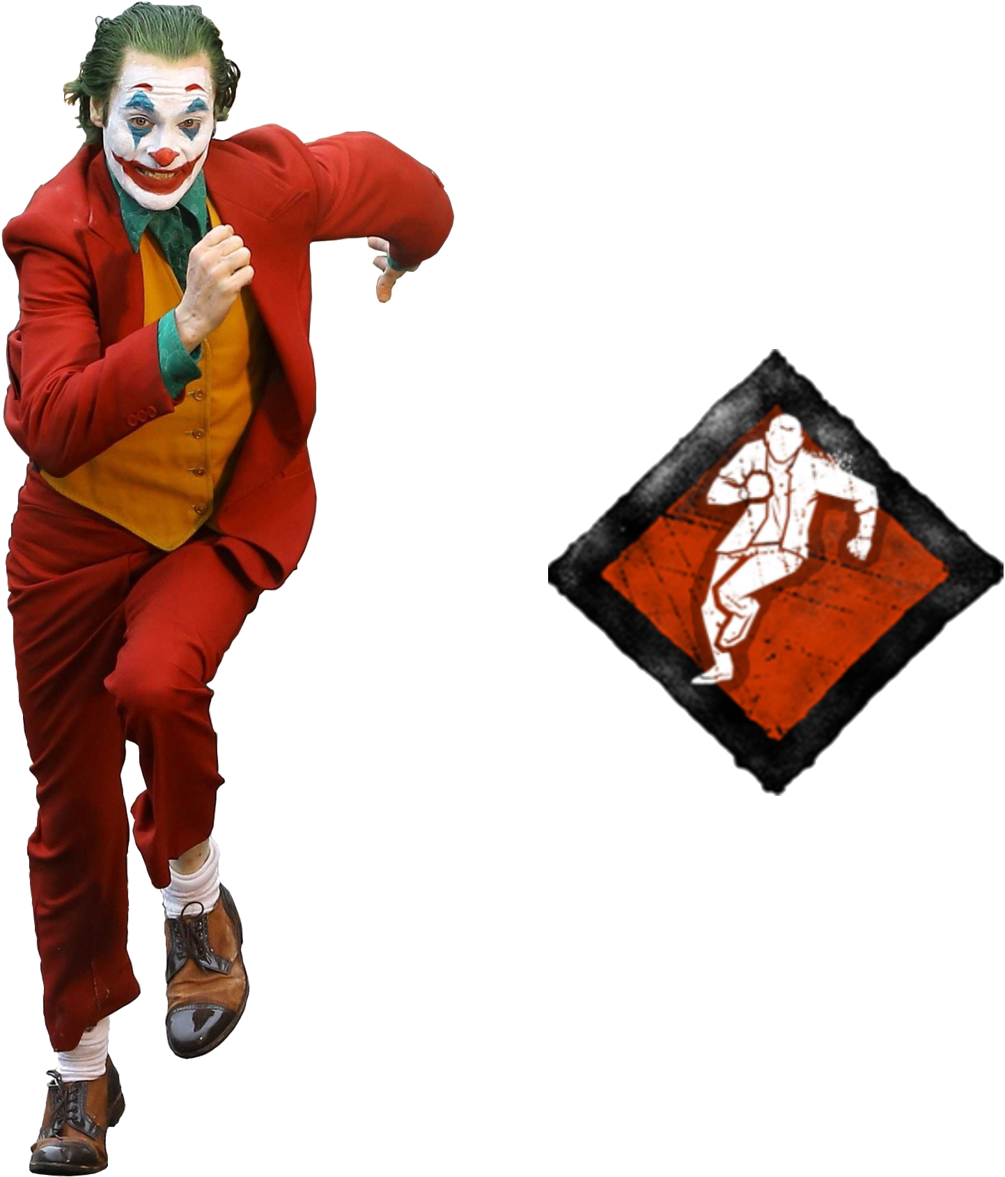 Download Joker Running With Perk Icon | Wallpapers.com