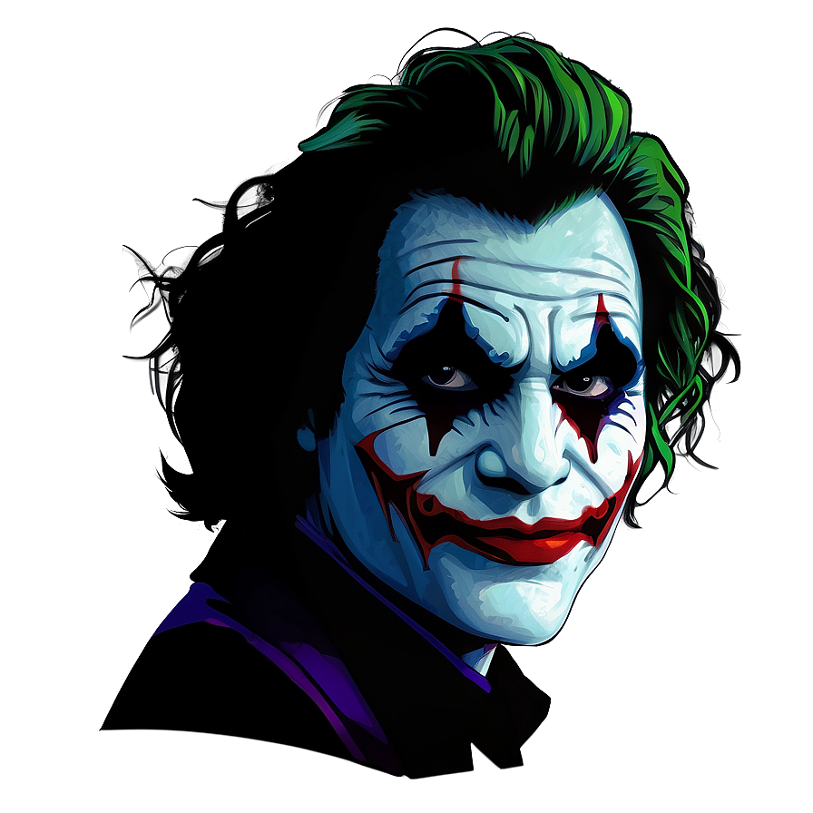 Joker's Eerie Silhouette Png Fer PNG