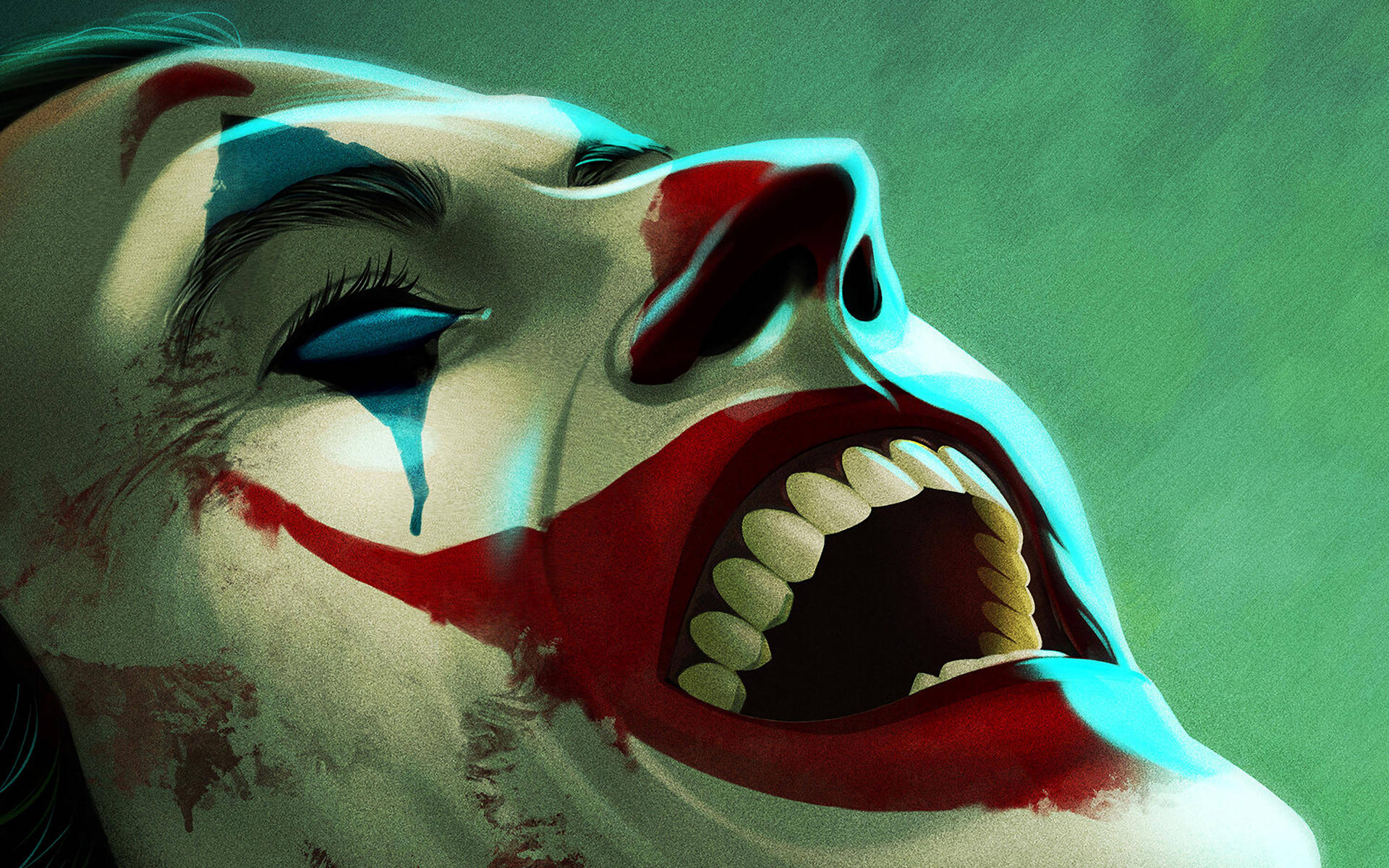 Joker's Painted Face Wallpaper
