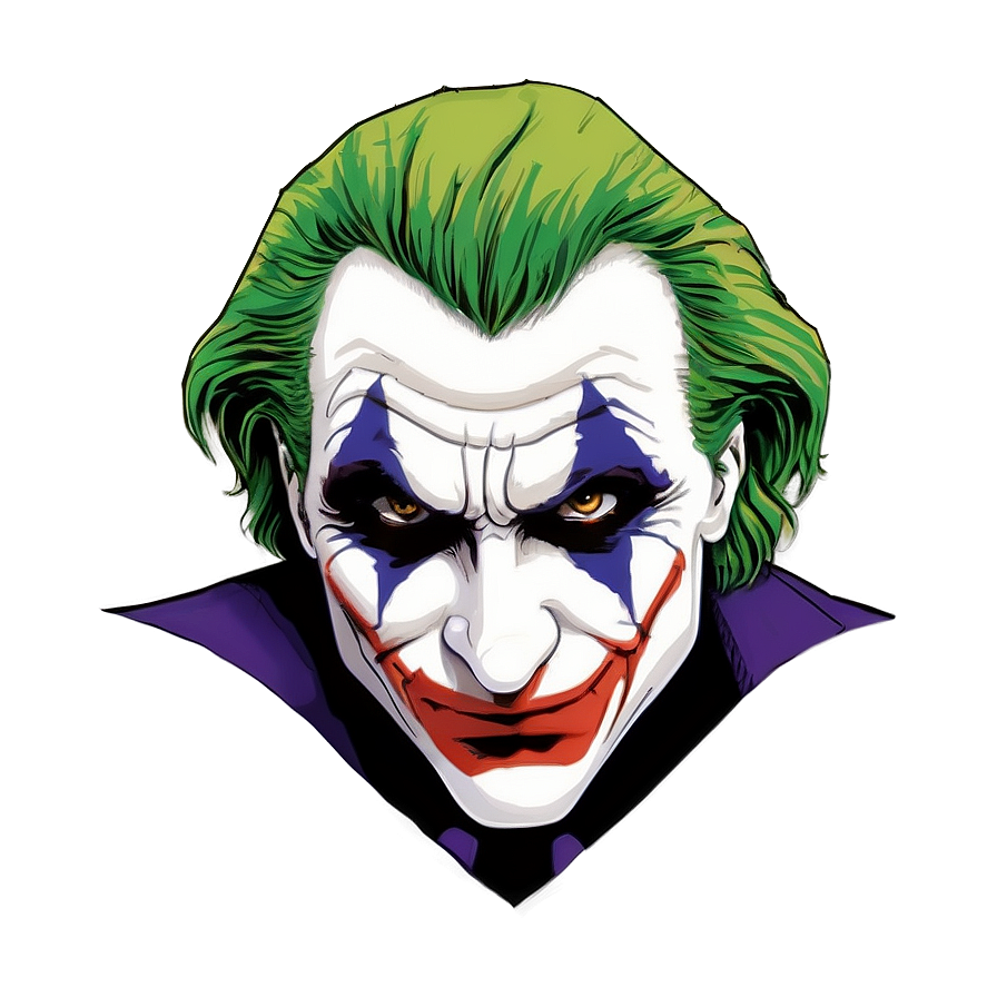 Download Joker's Psychotic Gaze Png Why55 | Wallpapers.com