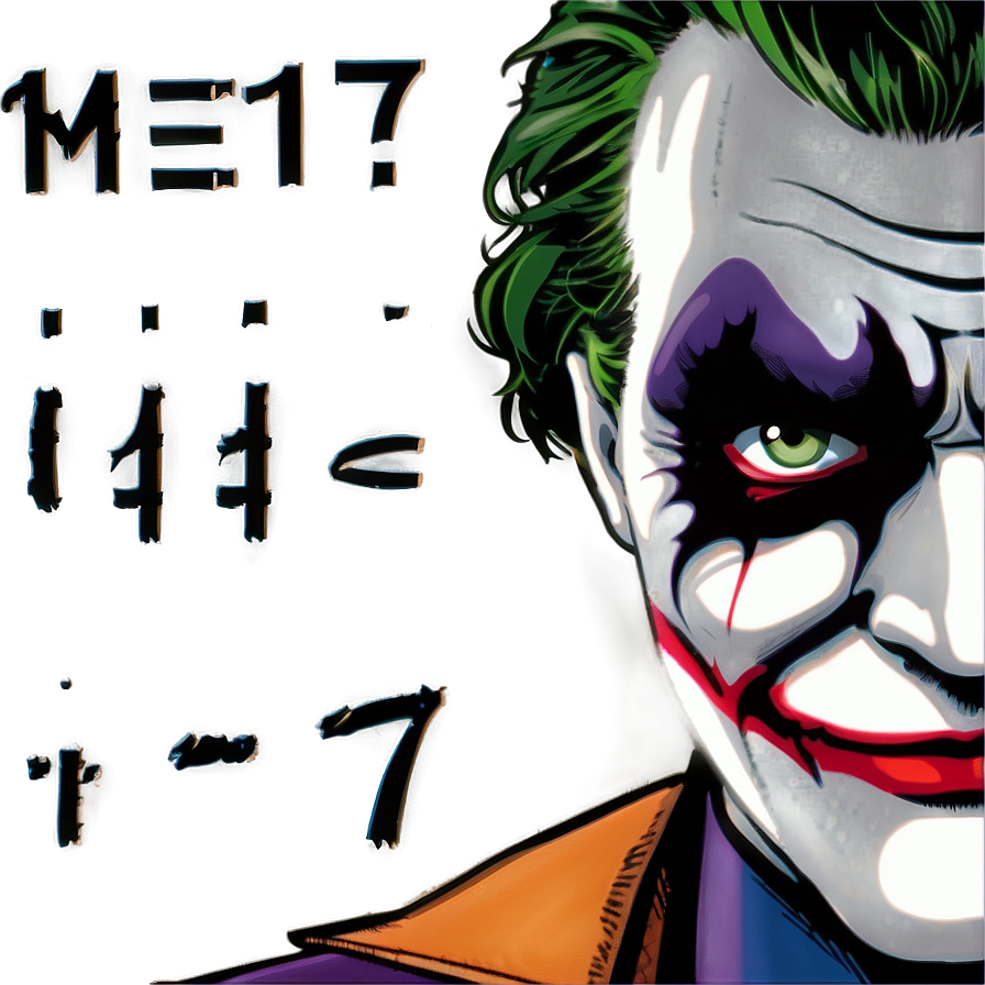 Joker's Scheming Face Png Uxd24 PNG