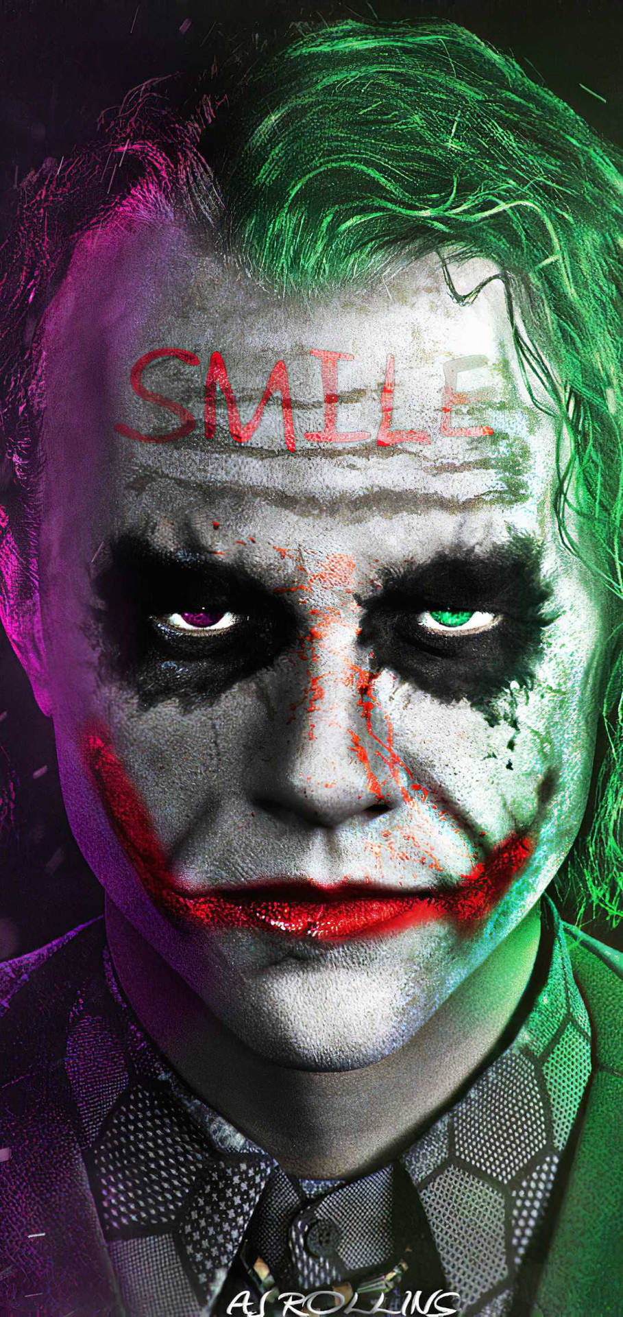 Joker Telefon Face Closeup Wallpaper