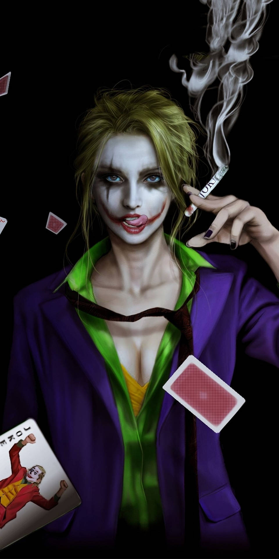 Joker Telefon Kvinnlig Cosplayer Wallpaper