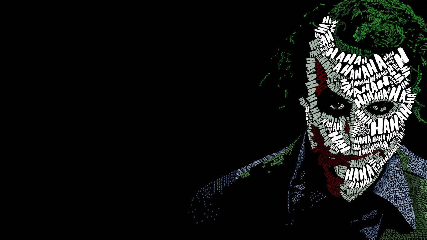 Joker tekst kunst 4K Ultra HD tapet: Et kreativt og stilrent mønster lavet af særegne symboler. Wallpaper