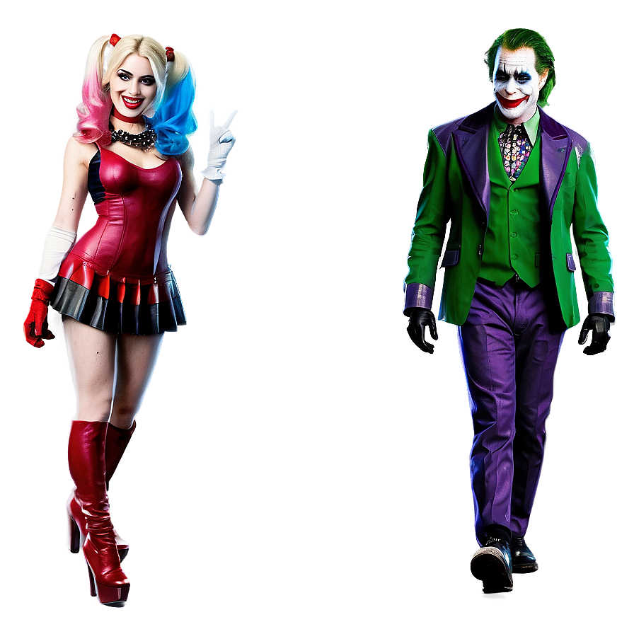 Download Joker With Harley Quinn Png 23 | Wallpapers.com