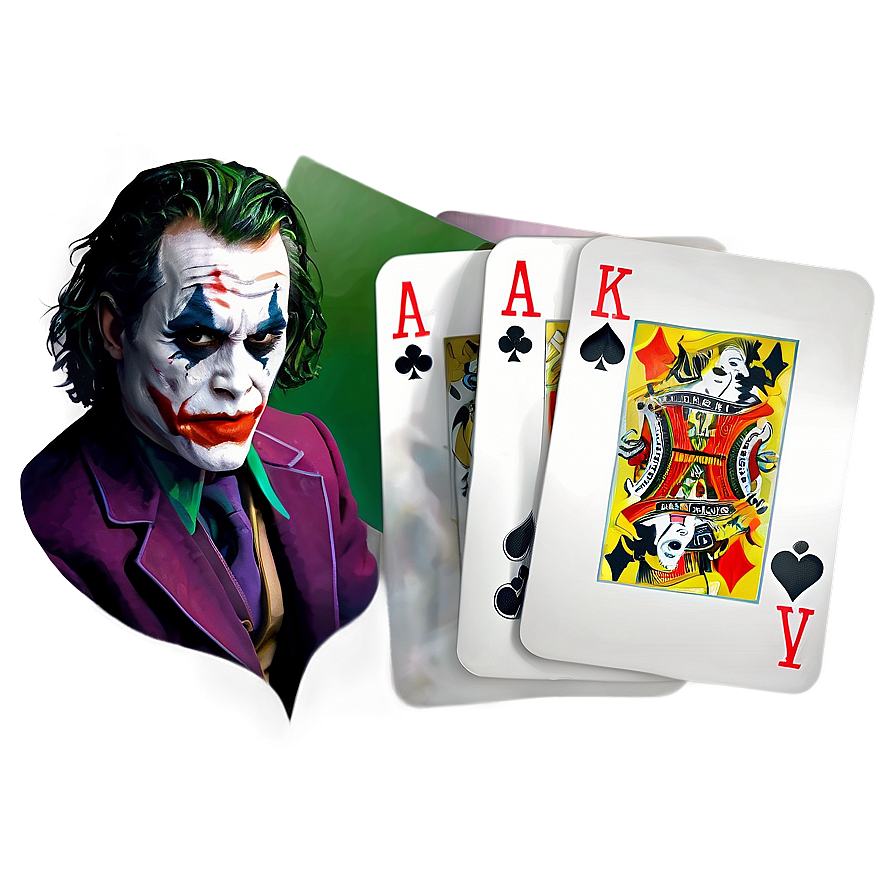 Download Joker With Playing Cards Png Odo | Wallpapers.com