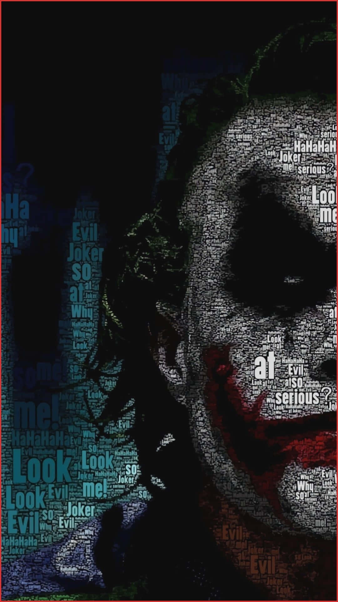 Joker Word Art Portrait Wallpaper