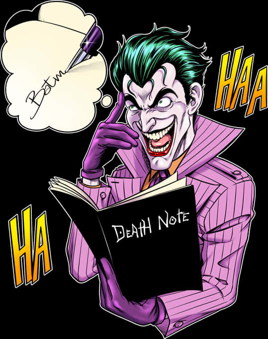 Joker_with_ Death_ Note PNG