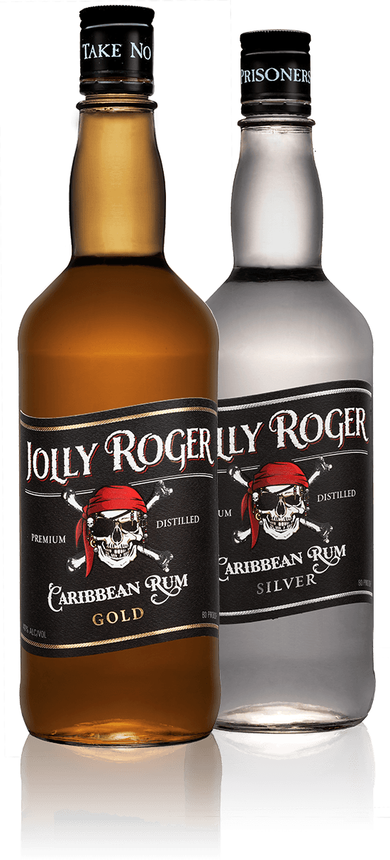 Jolly Roger Caribbean Rum Bottles PNG