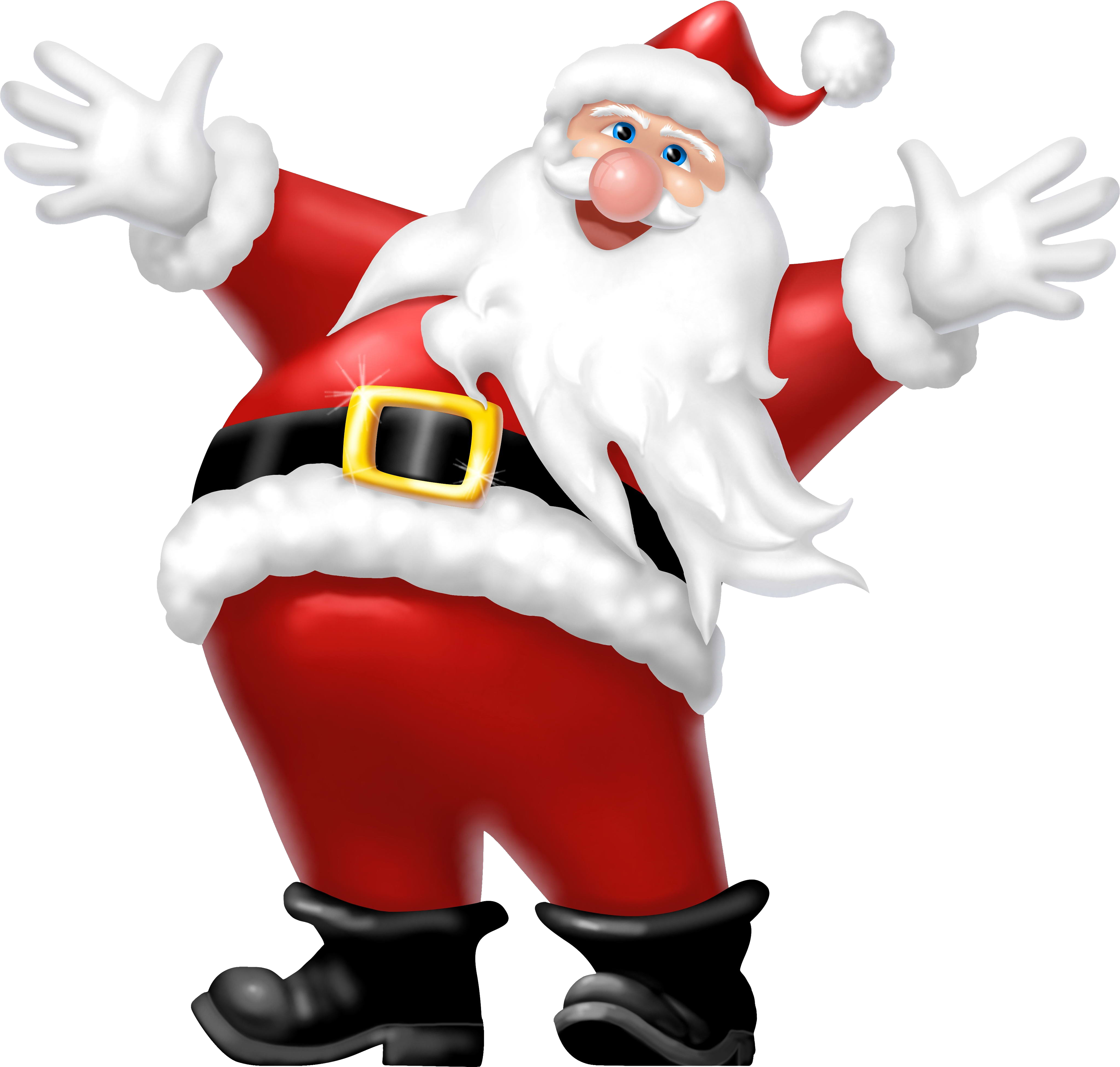 Jolly Santa Claus Greeting PNG