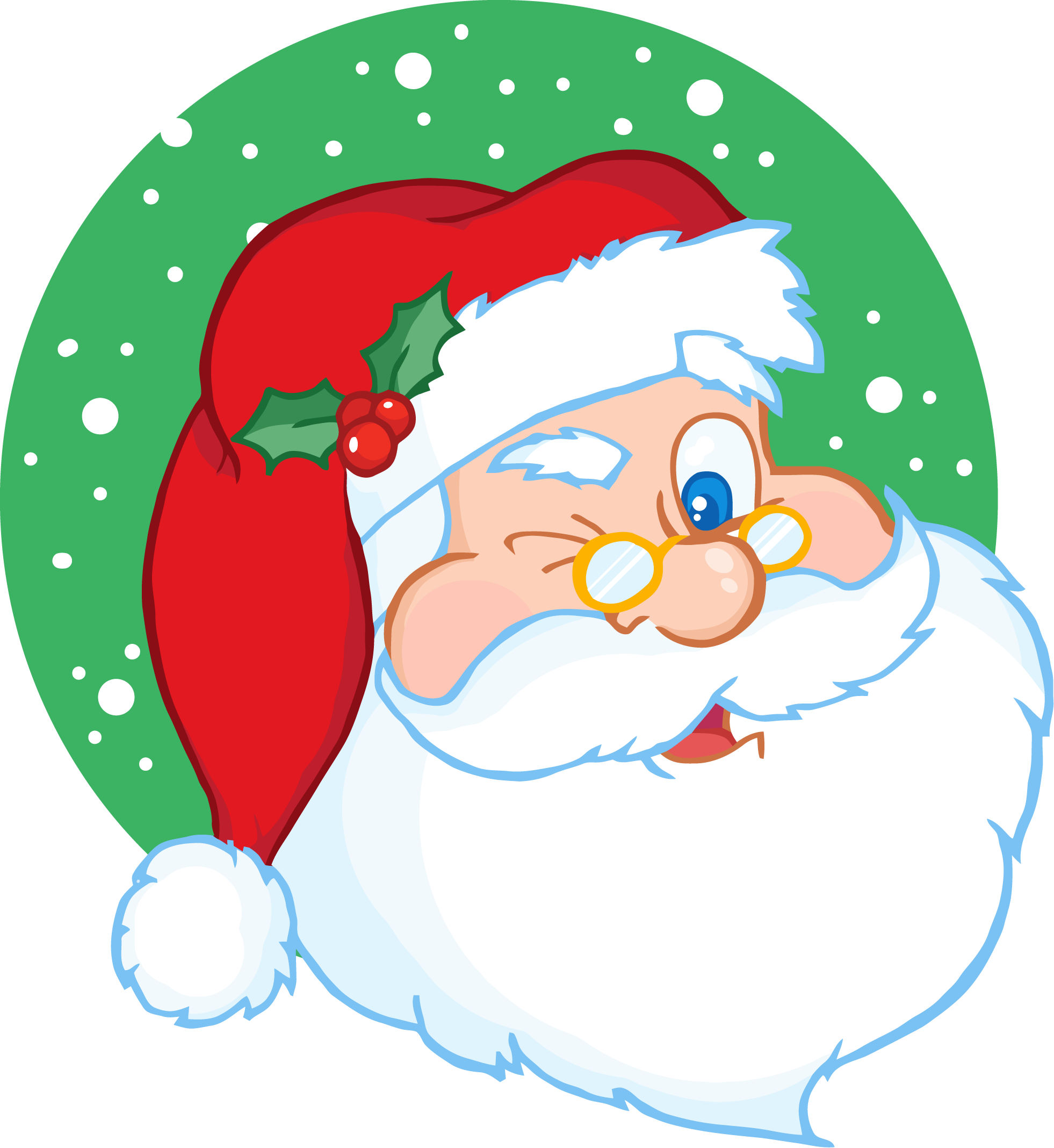 Jolly Santa Claus Portrait PNG