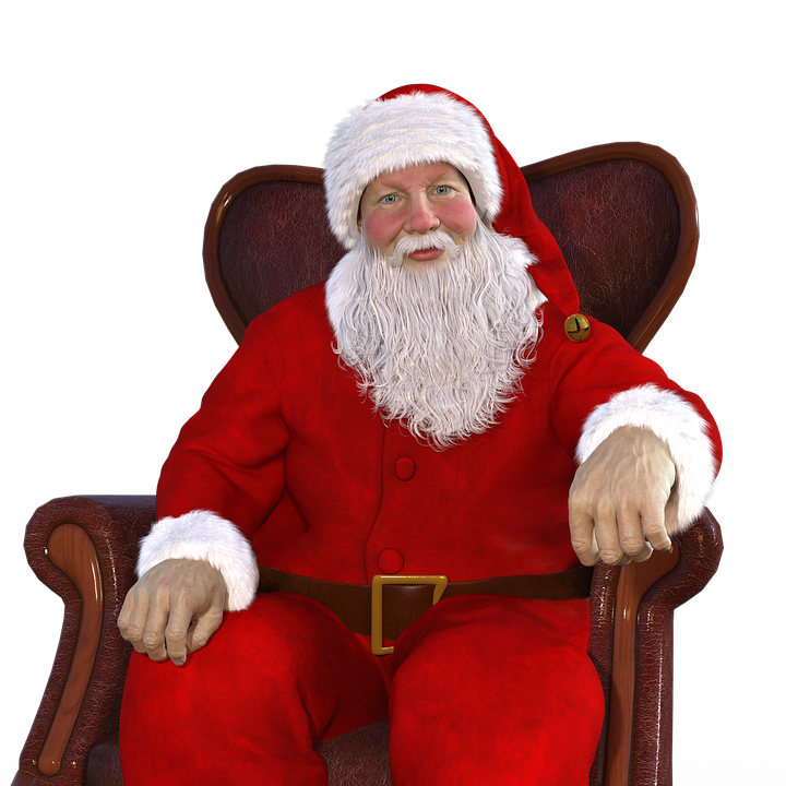 Jolly Santa Claus Sitting PNG