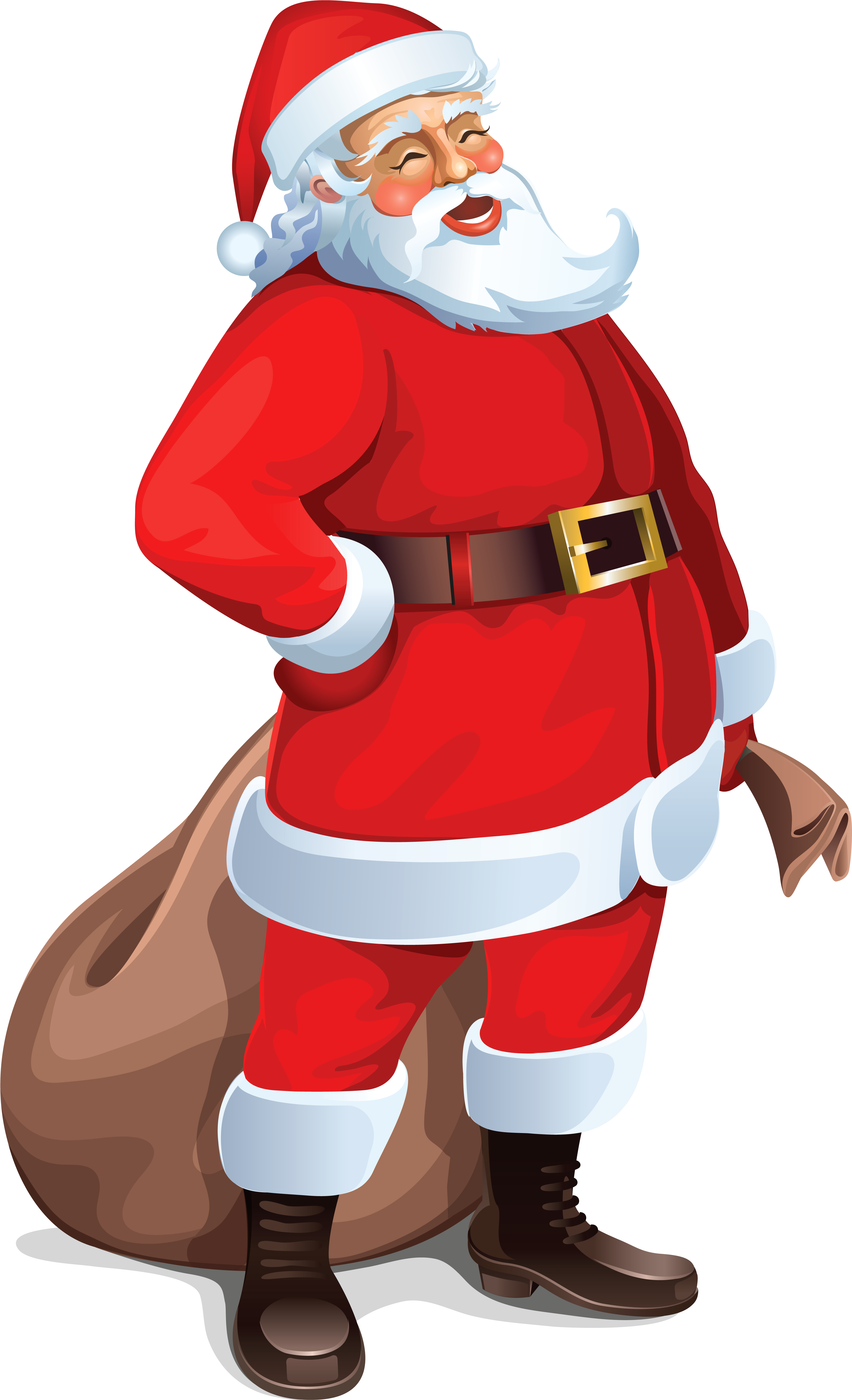 Jolly Santa Clauswith Sack PNG