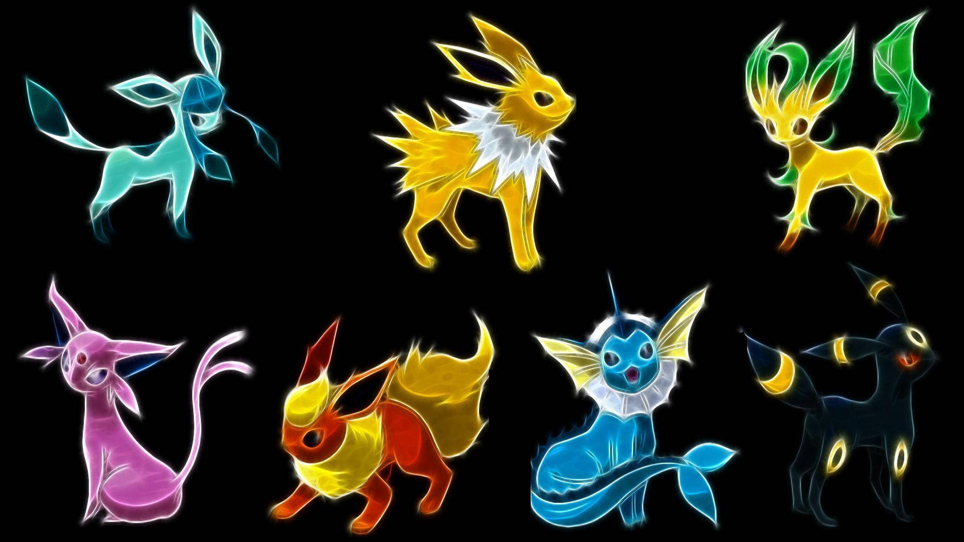 Jolteon And Other Eeveelutions Background