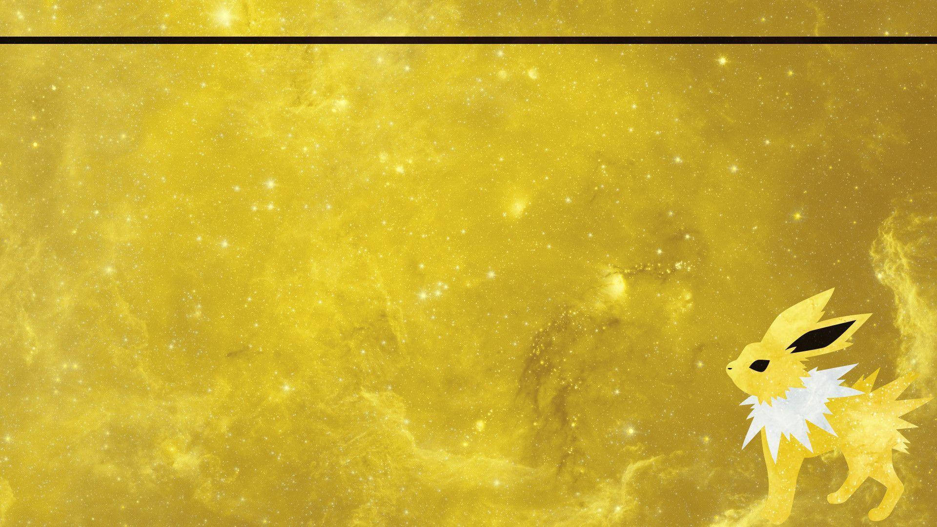 Jolteon Golden Space Background