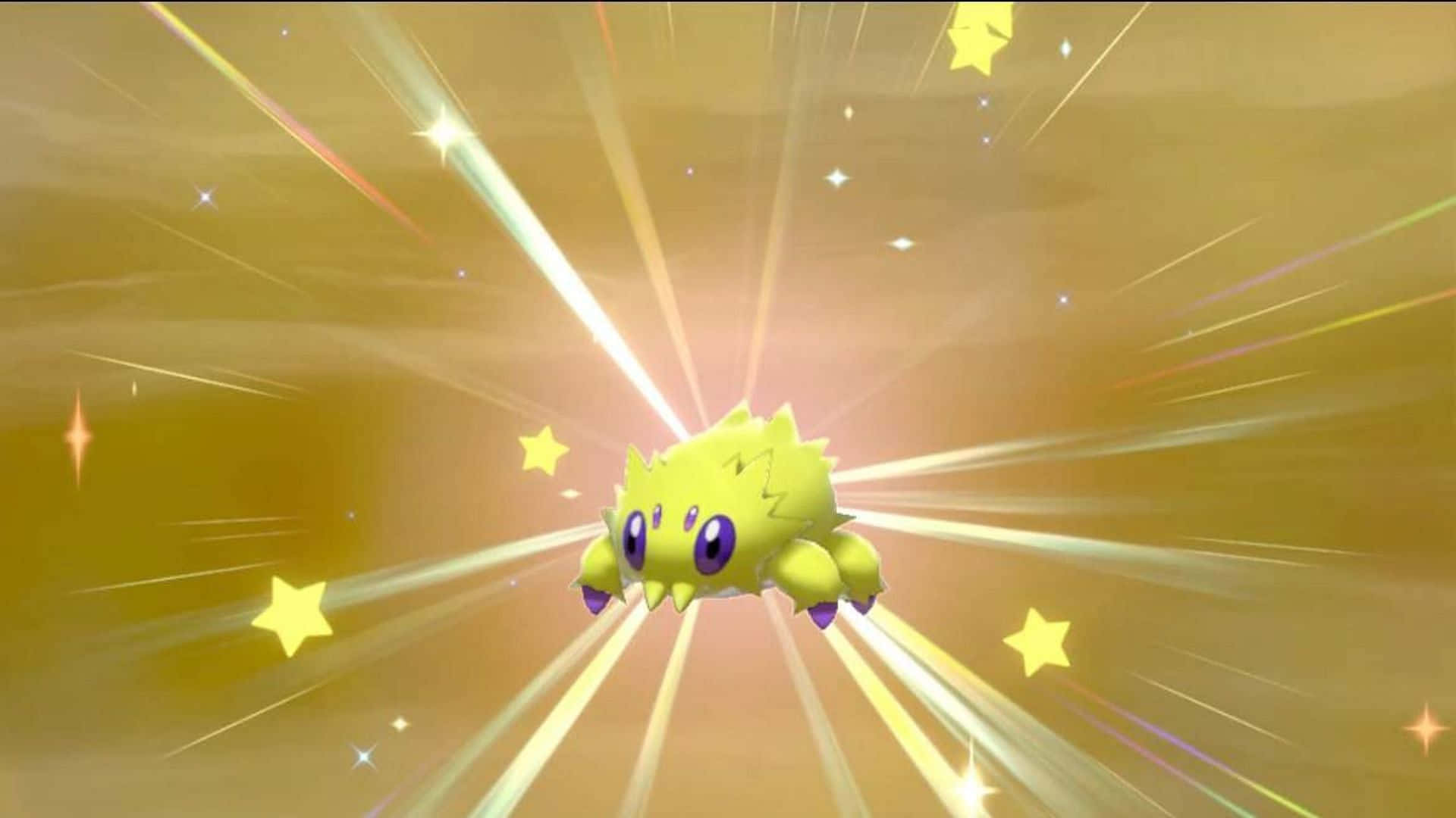 Joltik Surrounded By Gold Stars Wallpaper