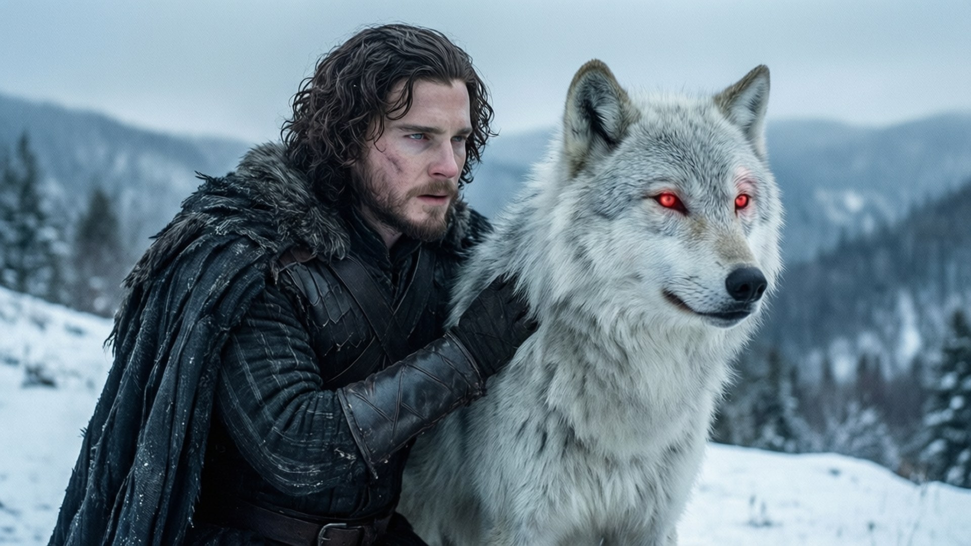 Jon and Ghost Wallpaper