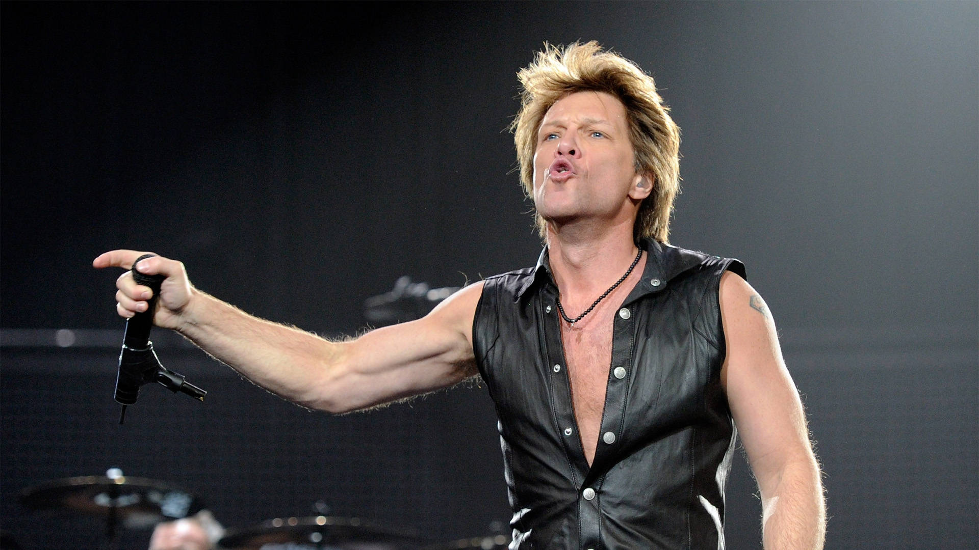 John Bon Jovi 2010 optræder på 02 Arena London mønster tapet. Wallpaper