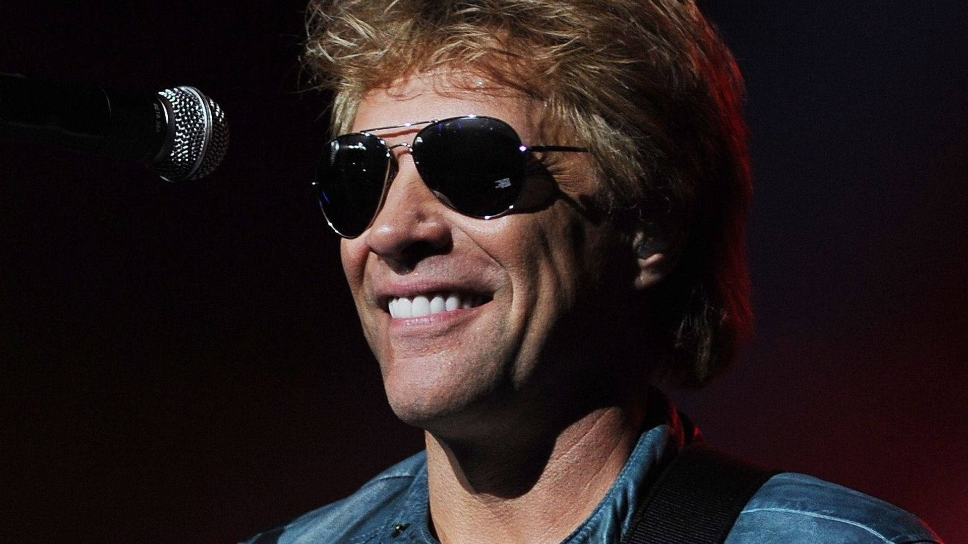 Jon Bon Jovi With Shades Live Concert Wallpaper