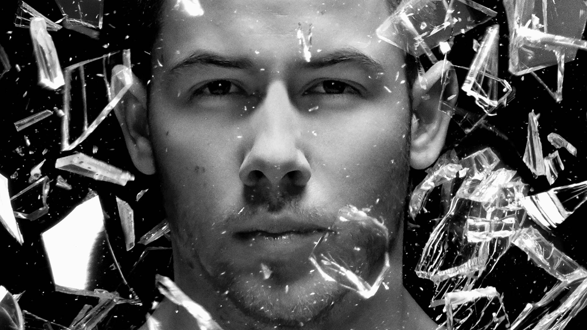 Jonas Brothers Nick With Shattered Glass Wallpaper