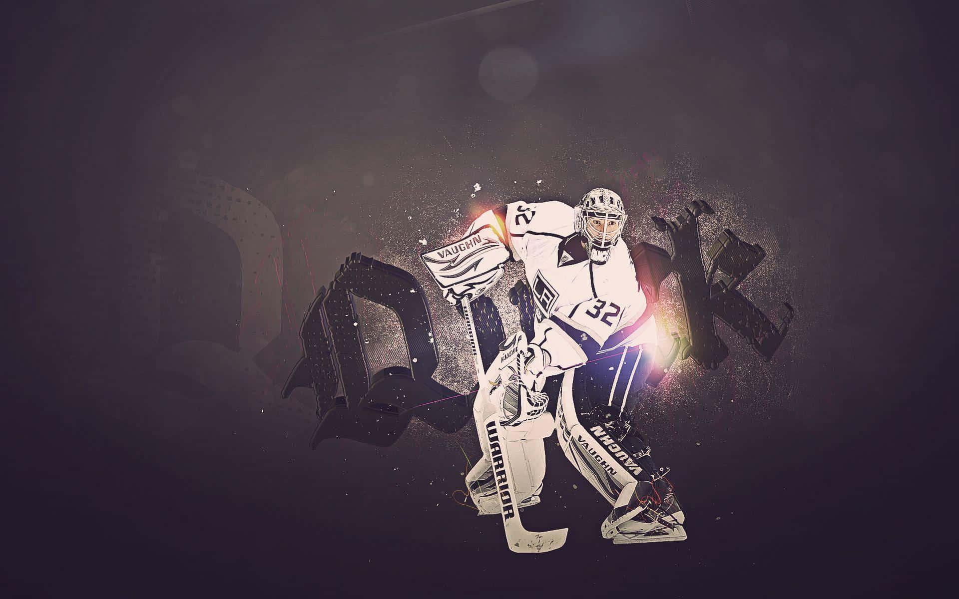 A Hockey Player Is Holding A Stick Wallpaper