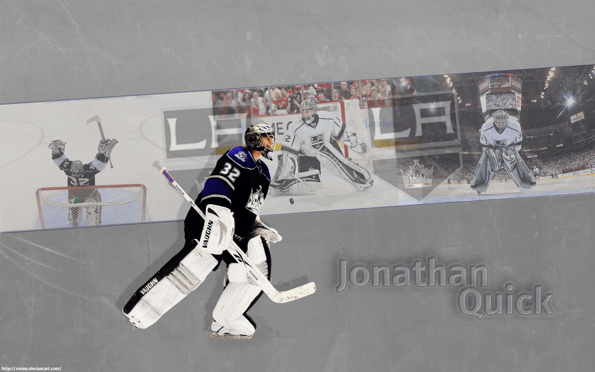 Los Angeles Kings' goalie Jonathan Quick making a save Wallpaper