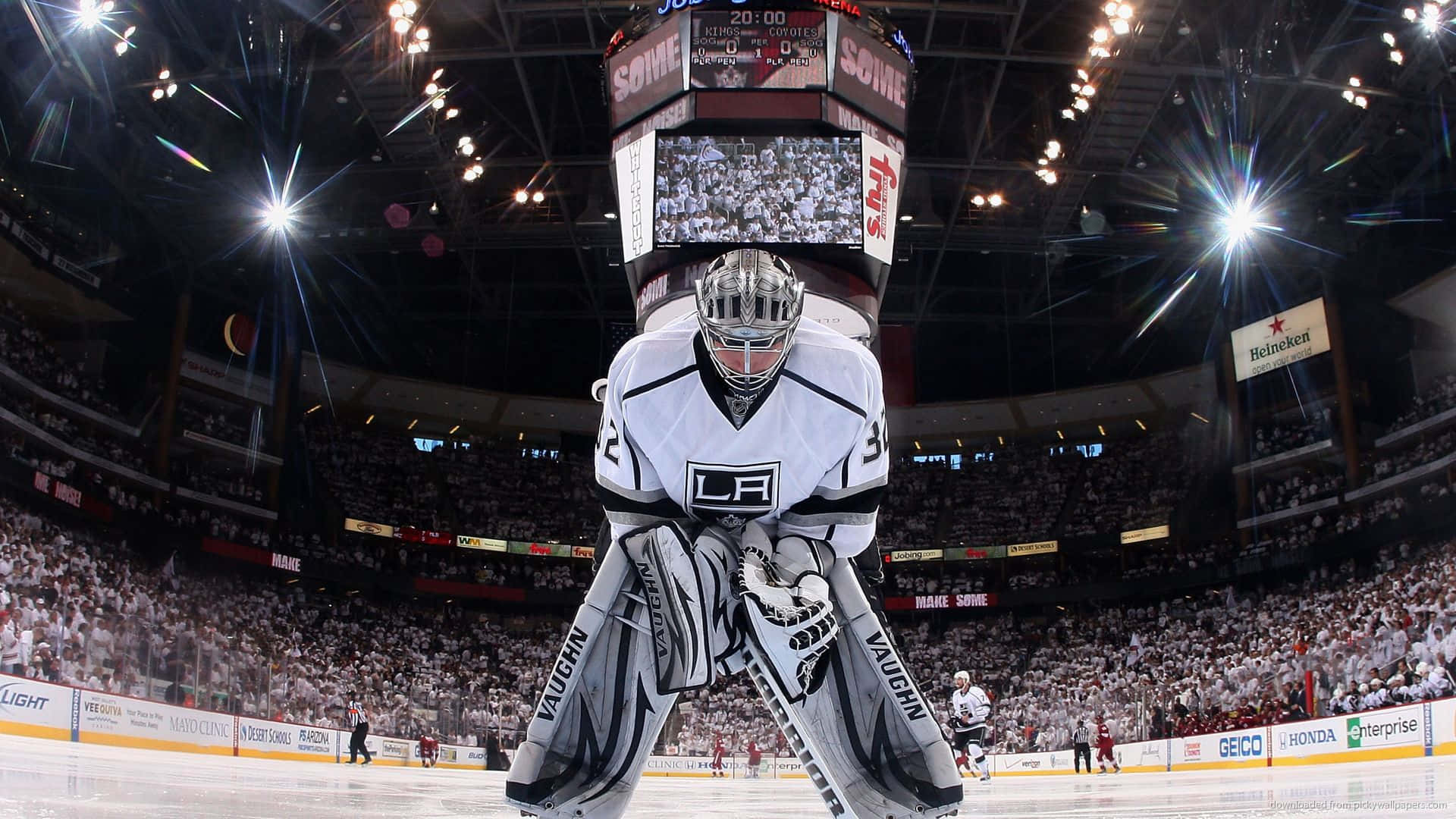 Jonathan Quick At Center Of Pitch Wallpaper