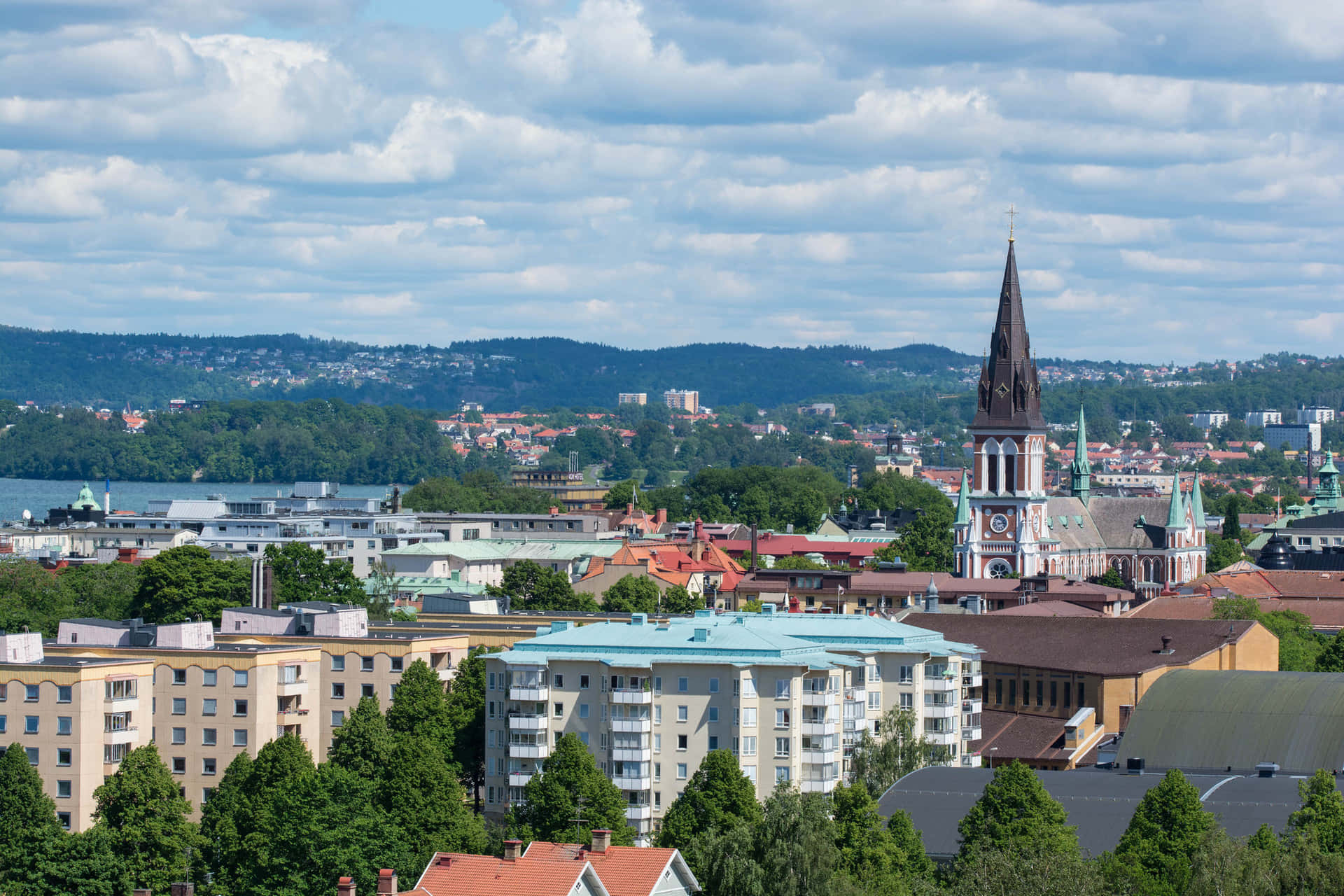 Jönköping Bylandskap Sverige Bakgrunnsbildet