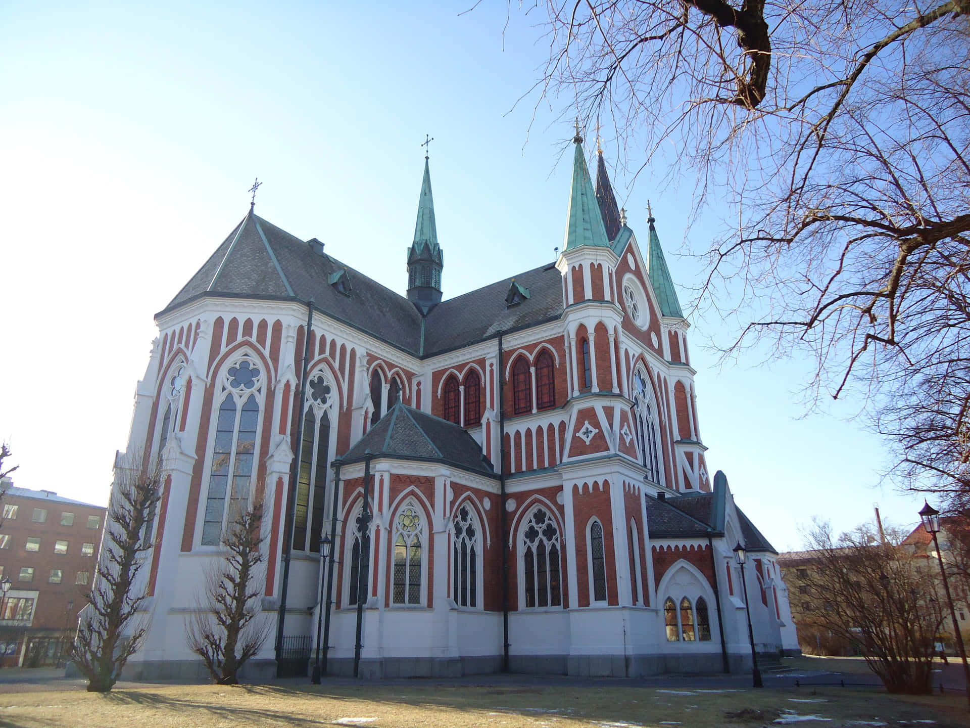 Gereja Sofia Jonkoping Swedia Wallpaper