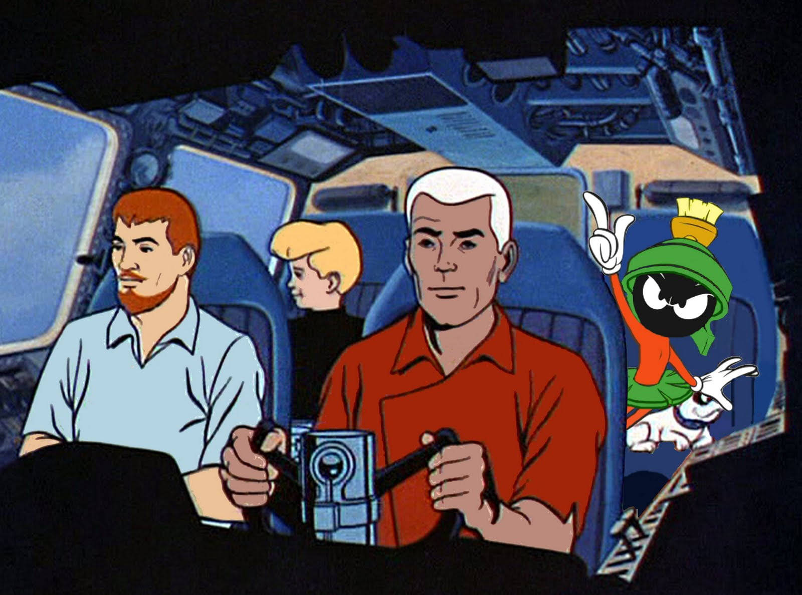 Jonny Quest In Airship Wallpaper