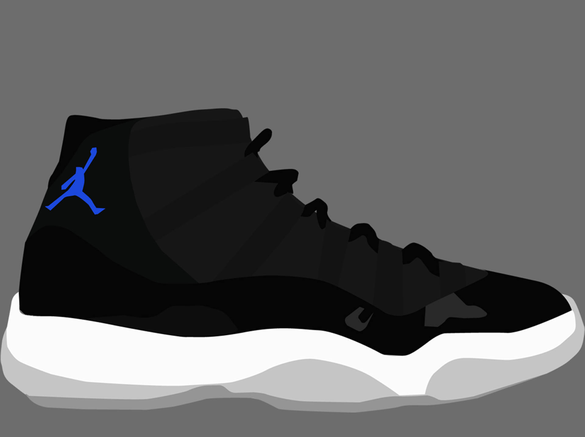 Jordan 11 Cartoon Shoe Wallpaper