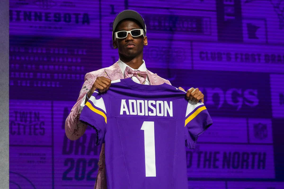 Jordan Addison Draft Day Presentation Wallpaper