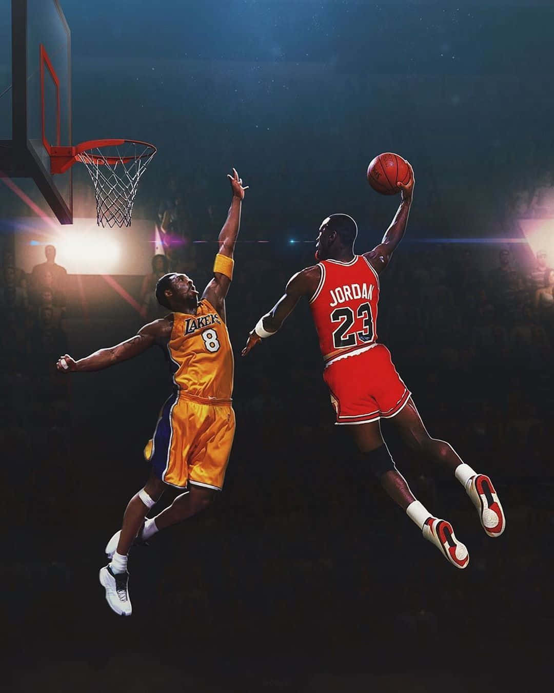 Elrey Del Baloncesto - Michael Jordan Y Kobe Bryant Fondo de pantalla