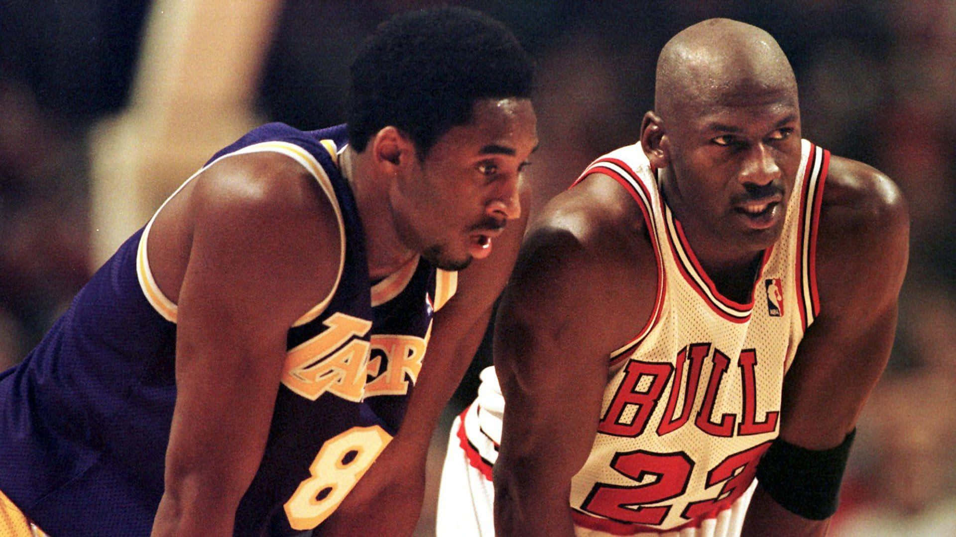 Michaeljordan Y Kobe Bryant - Grandes Competidores Fondo de pantalla