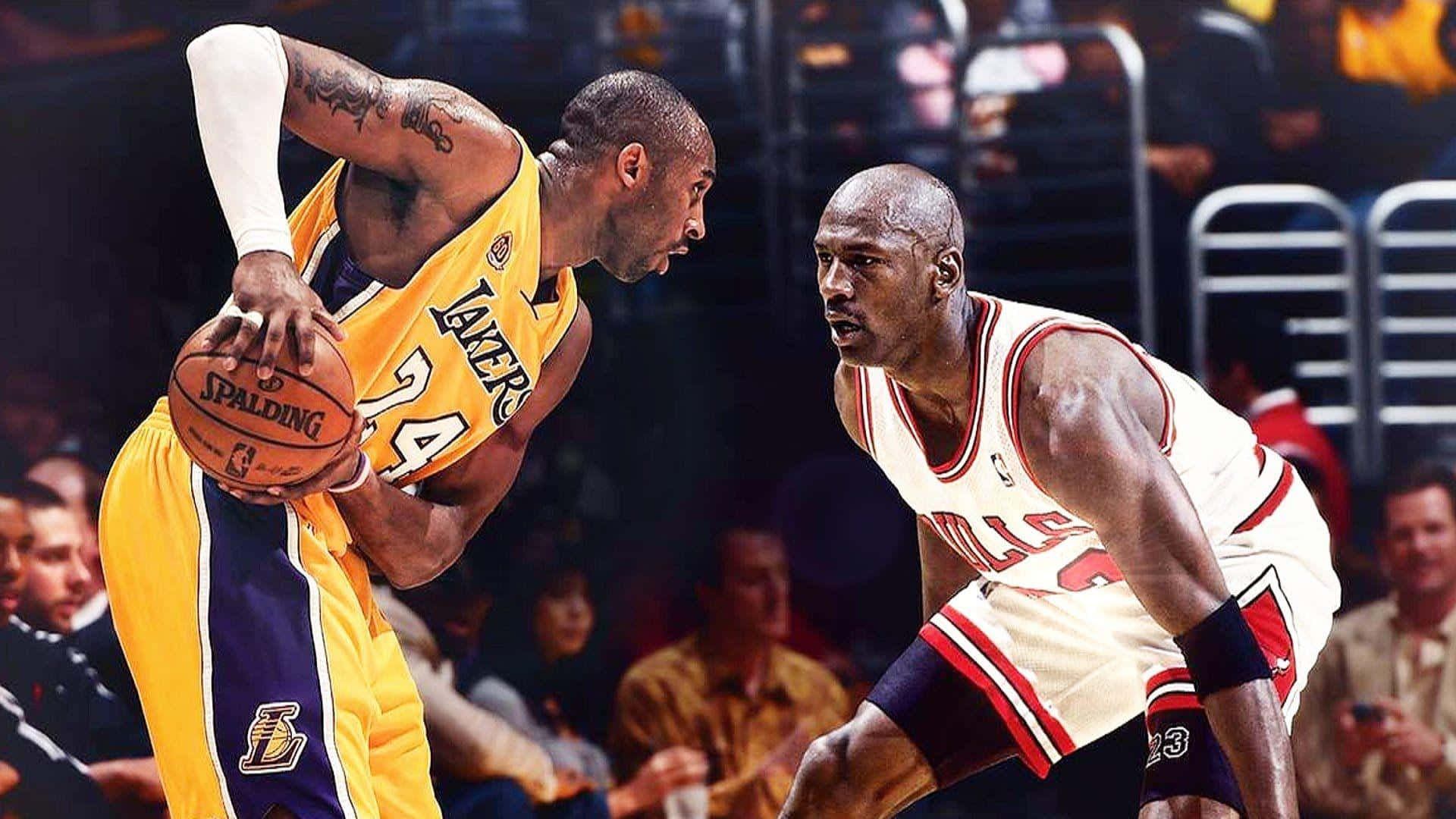 Dosde Las Más Grandes Leyendas Del Baloncesto, Mj Y Kobe Fondo de pantalla