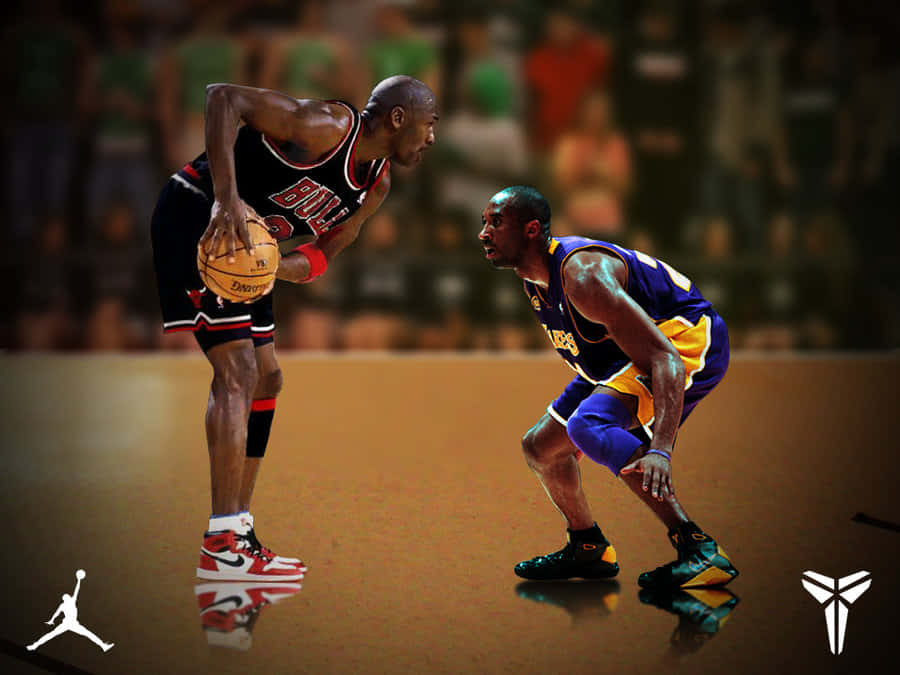 Losmejores Del Baloncesto: Michael Jordan Y Kobe Bryant Fondo de pantalla