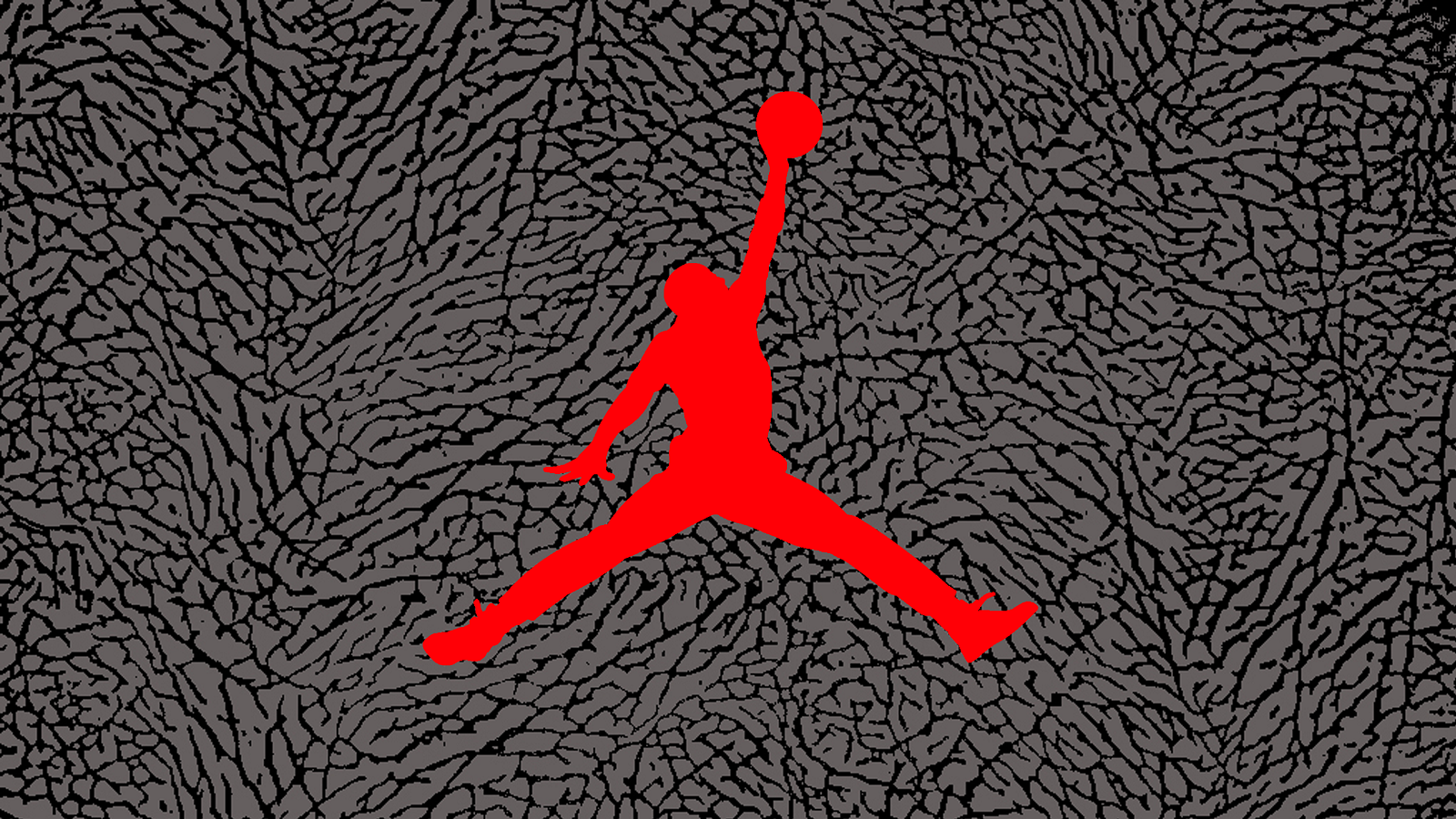 A Red Jordan Logo On A Black Background