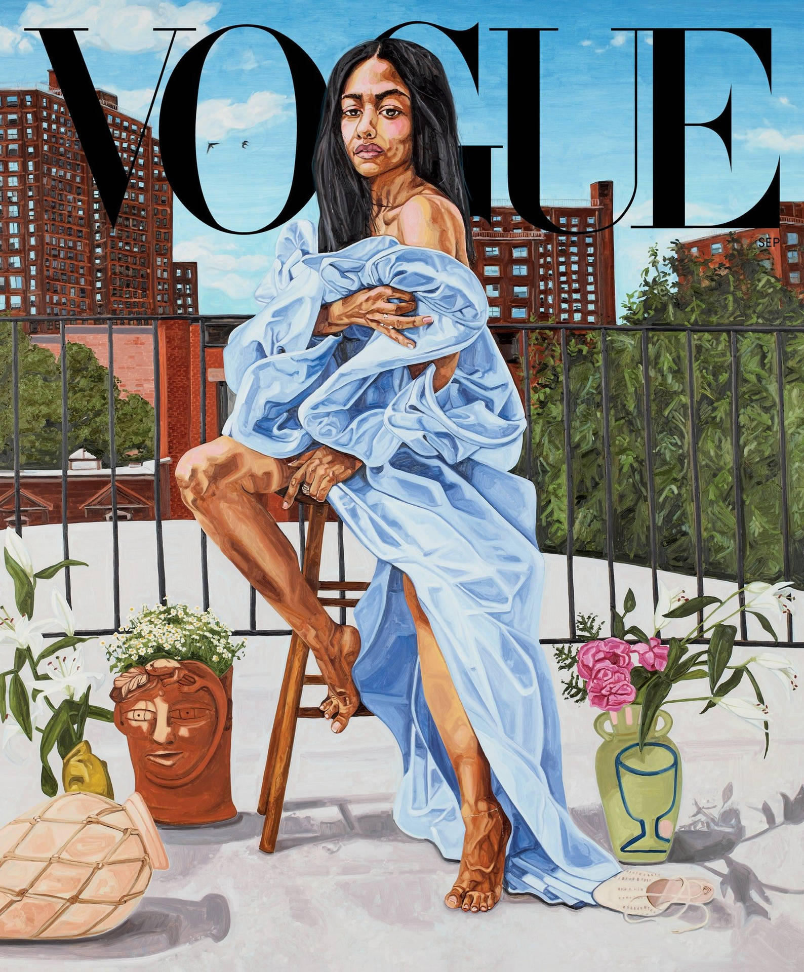Jordan Casteel Vogue's Style Cover Painting Wallpaper